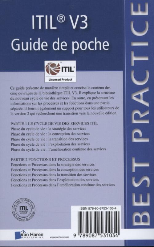 Achterkant van ITIL V3