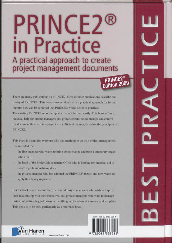 Achterkant van Prince2 in practice