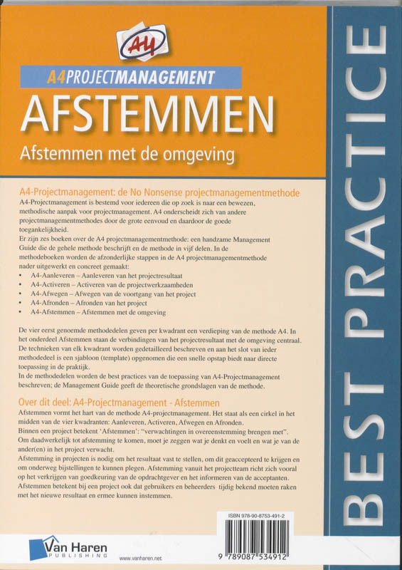 Achterkant van A4 afstemmen afstemmen met de omgeving