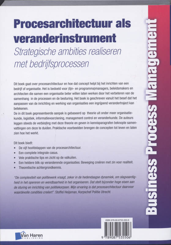 Achterkant van Procesarchitectuur als veranderinstrument