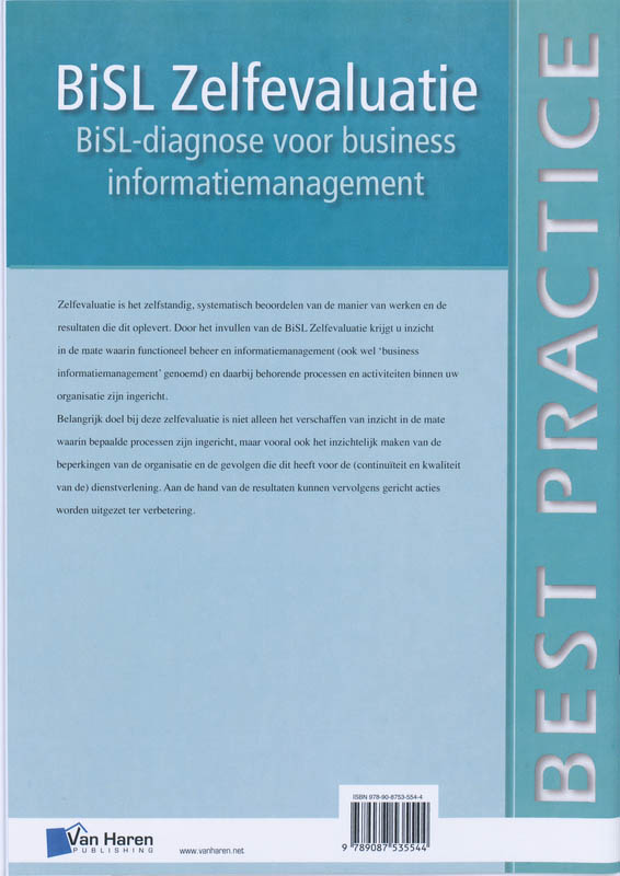 Achterkant van BiSL zelfevaluatie