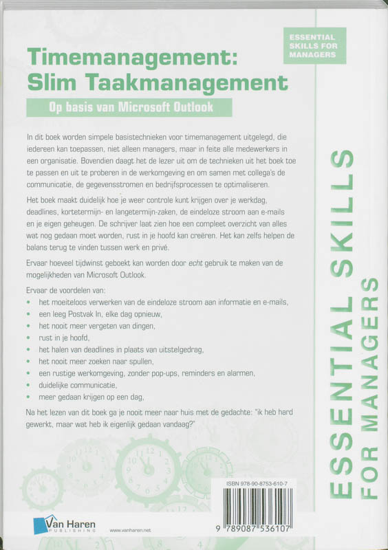 Achterkant van Timemanagement: Slim Taakmanagement