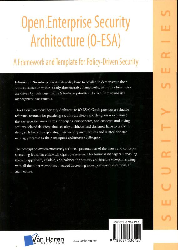Achterkant van Open enterprise security architecture (O-ESA)
