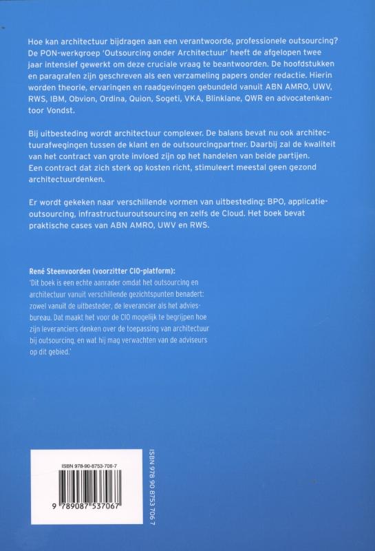 Achterkant van Outsourcing onder architectuur