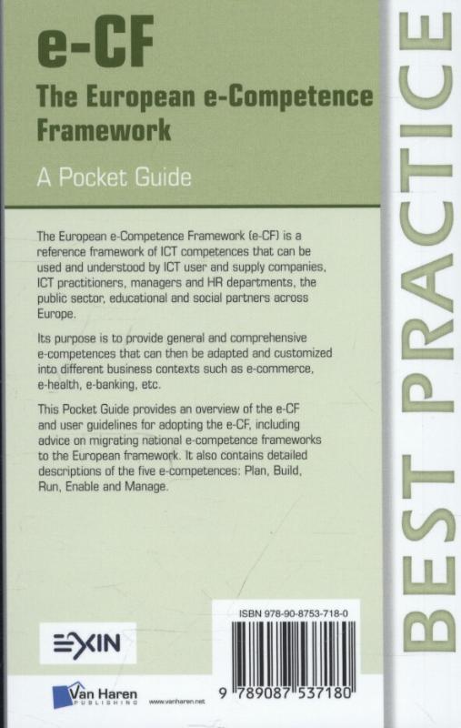 Achterkant van e-CF The European e-Competence Framework