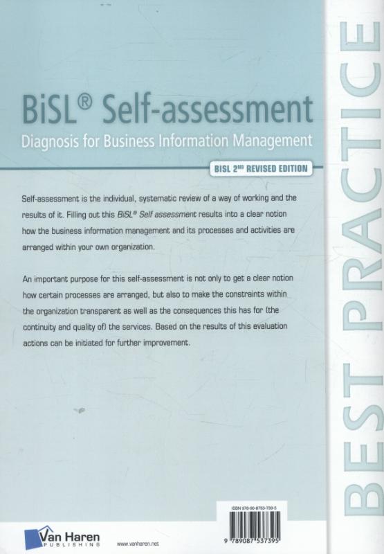 Achterkant van BiSL Self-assessment