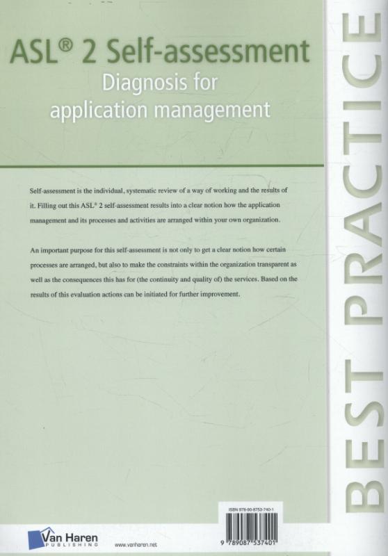 Achterkant van ASL 2 Self- assessment