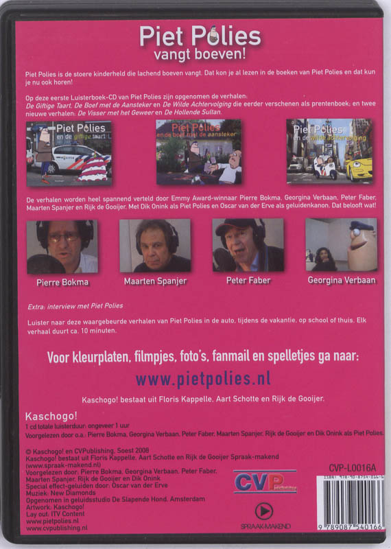 Achterkant van Piet Polies