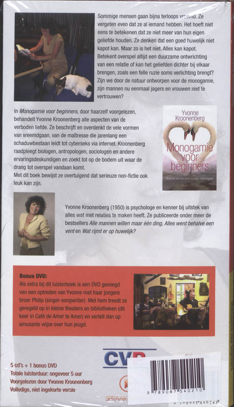 Achterkant van Monogamie voor beginners