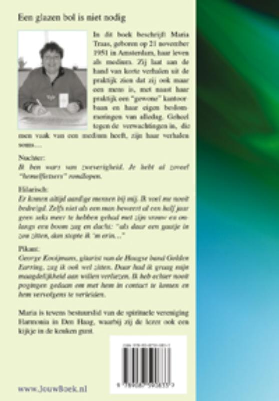 Achterkant van Een glazen bol is niet nodig