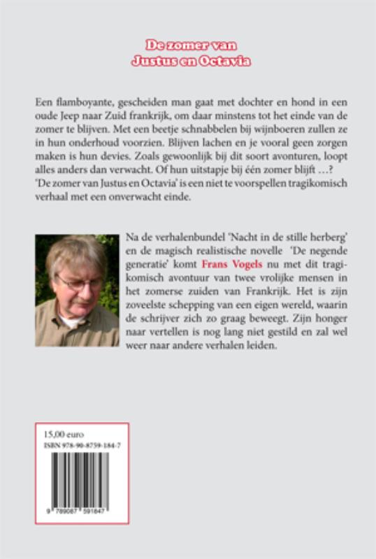 Achterkant van De zomer van Justus en Octavia
