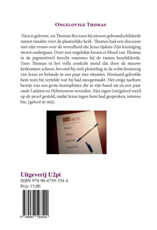 Achterkant van Ongelovige Thomas
