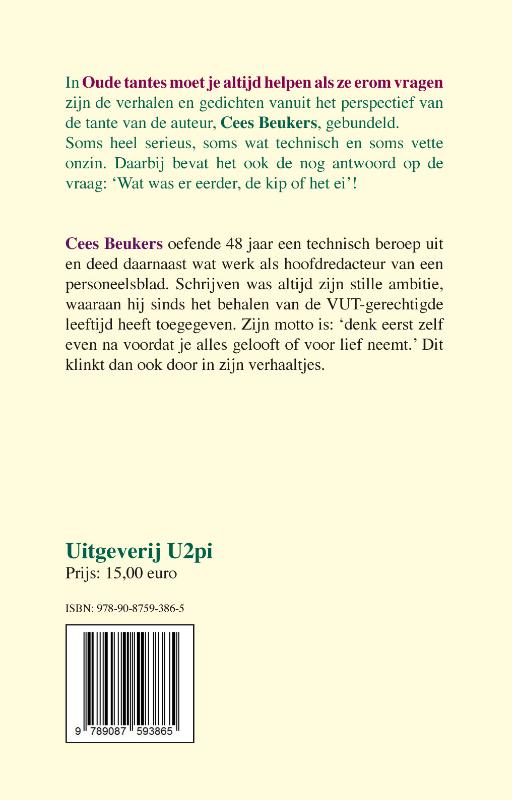 Achterkant van Oude tantes moet je altijd helpen