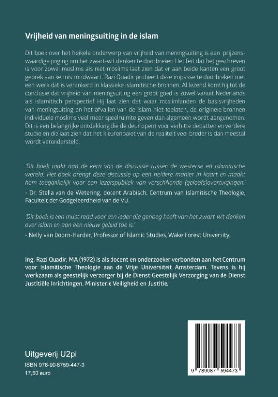 Achterkant van Vrijheid van meningsuiting in de Islam