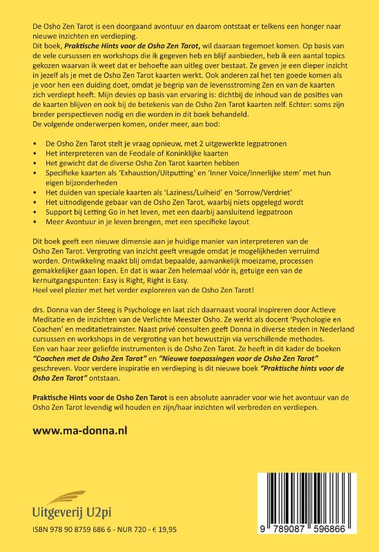 Achterkant van Praktische hints voor de Osho Zen tarot