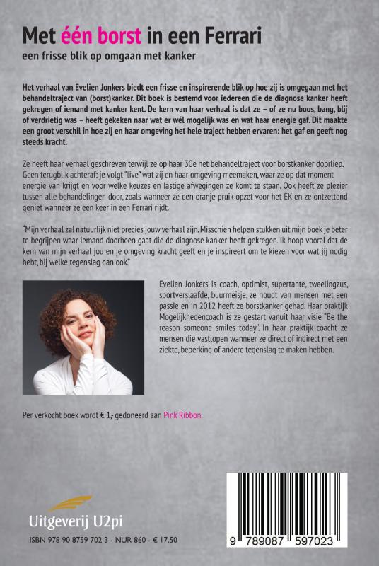 Achterkant van Met één borst in een Ferrari