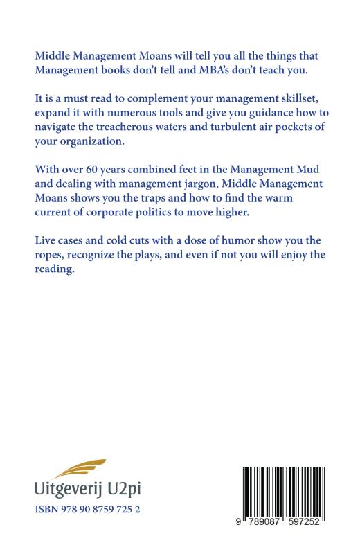 Achterkant van Middle Management Moans
