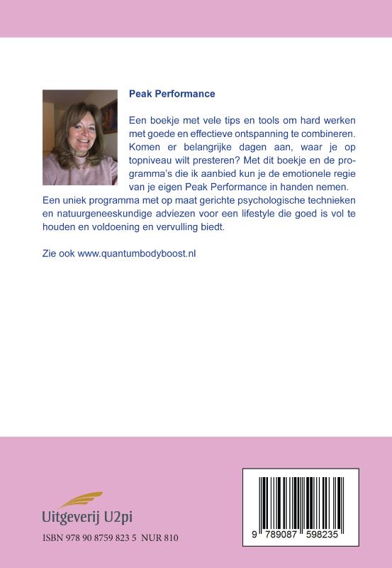 Achterkant van Peak Performance