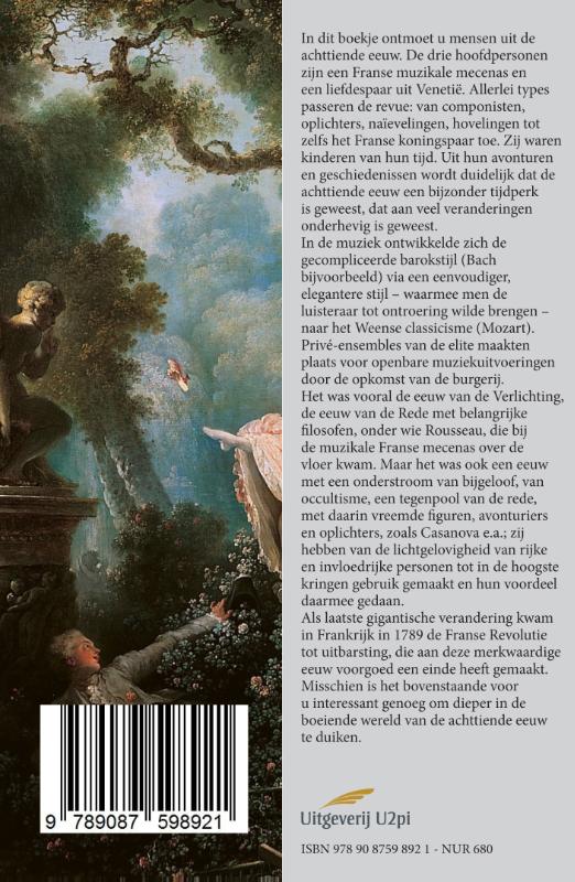 Achterkant van Verhalen en schandalen uit de achttiende eeuw