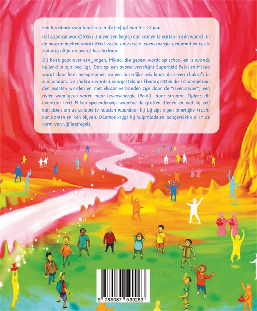 Achterkant van Superheld Reiki