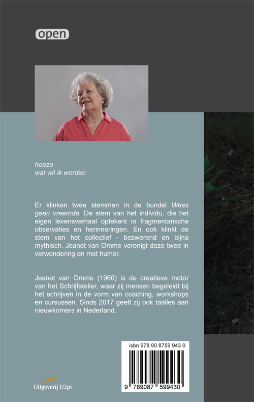 Achterkant van Wees geen vreemde