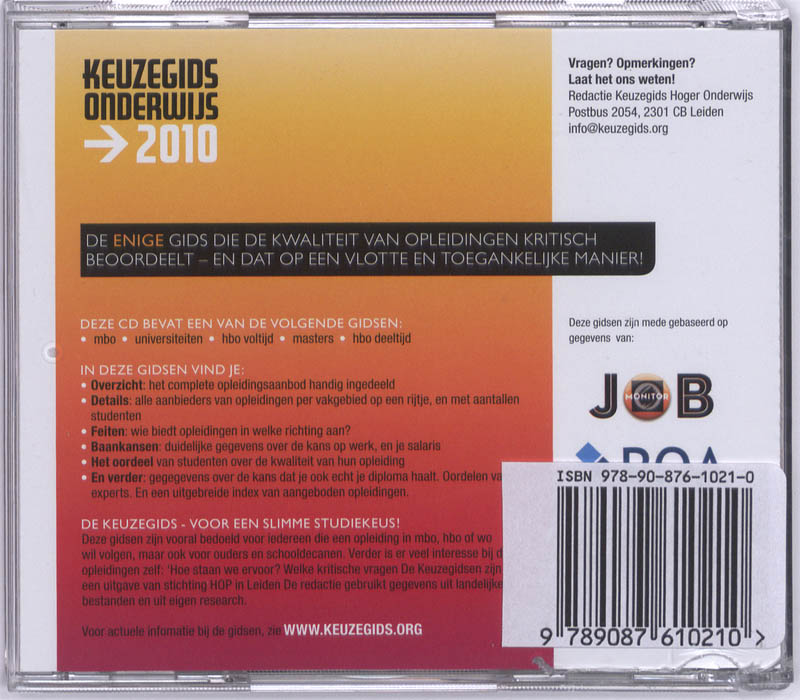 Achterkant van Digi Keuzegids Masters 2010