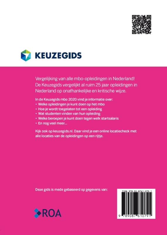 Achterkant van Keuzegids mbo 2020