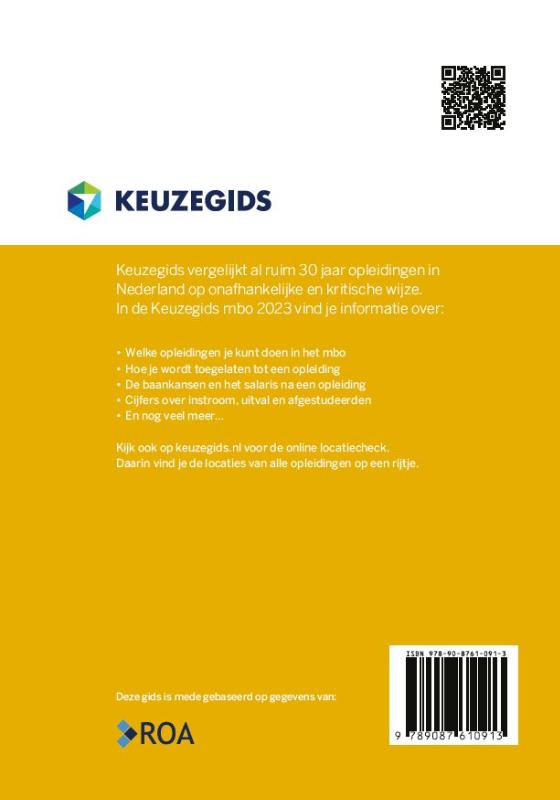 Achterkant van Keuzegids mbo 2023