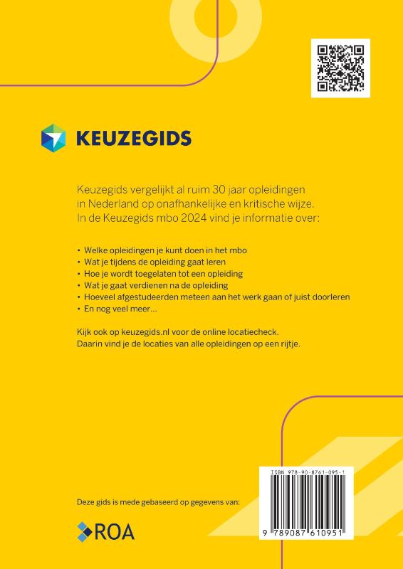 Achterkant van Keuzegids mbo 2024