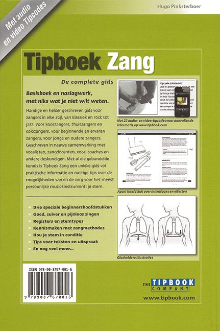 Achterkant van Tipboek zang