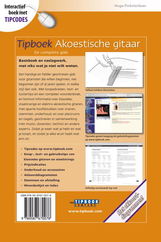 Achterkant van Tipboek Akoestische gitaar