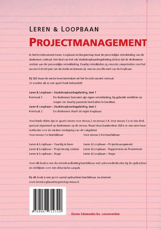Achterkant van Projectmanagement