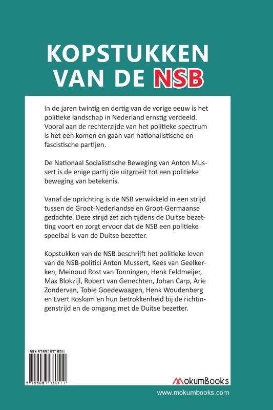 Achterkant van Kopstukken van de NSB