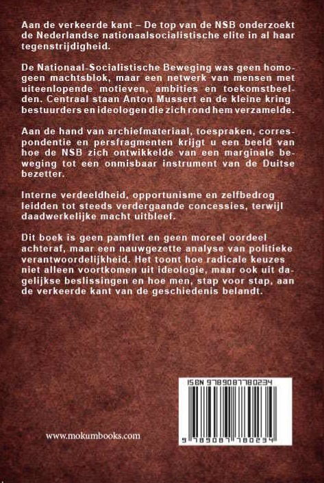 Achterkant van Aan de verkeerde kant