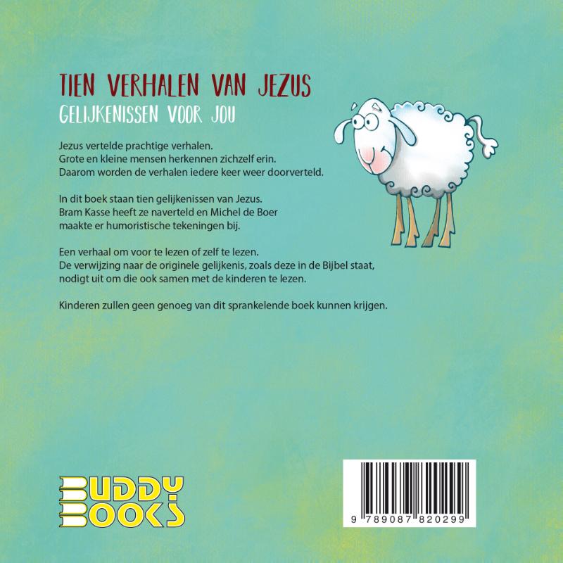 Achterkant van Tien verhalen van Jezus