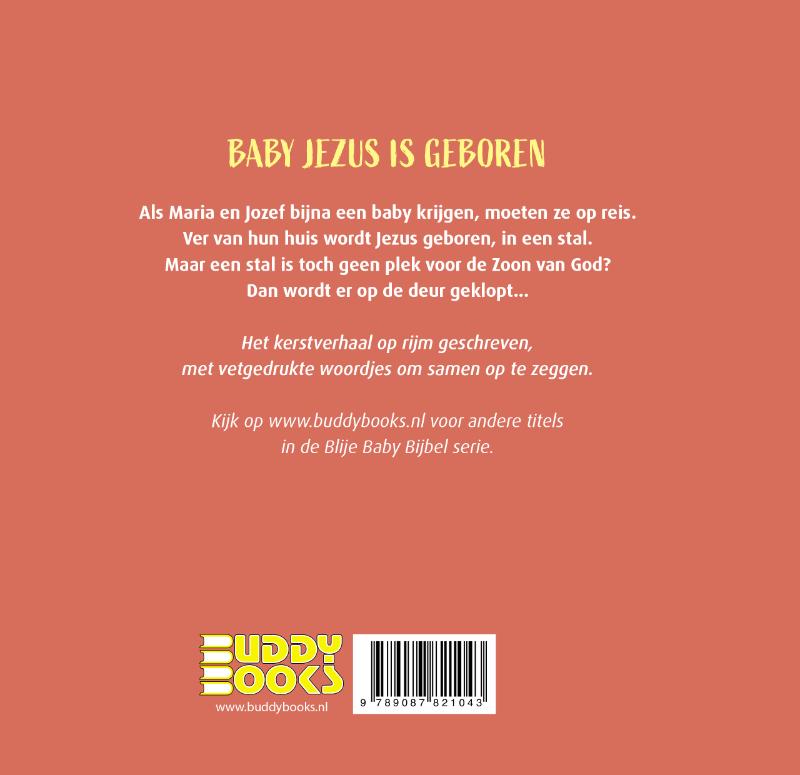 Achterkant van Baby Jezus is geboren kleurboek - 5 ex.