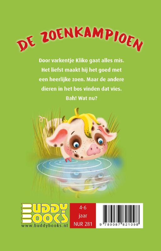 Achterkant van De Zoenkampioen
