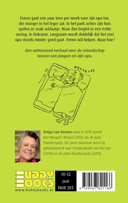 Achterkant van Er groeit een opa in de tuin