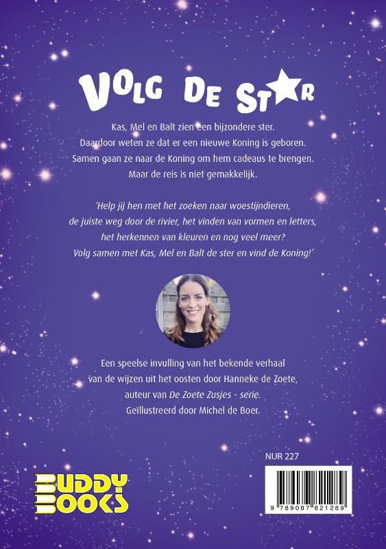 Achterkant van Volg de ster