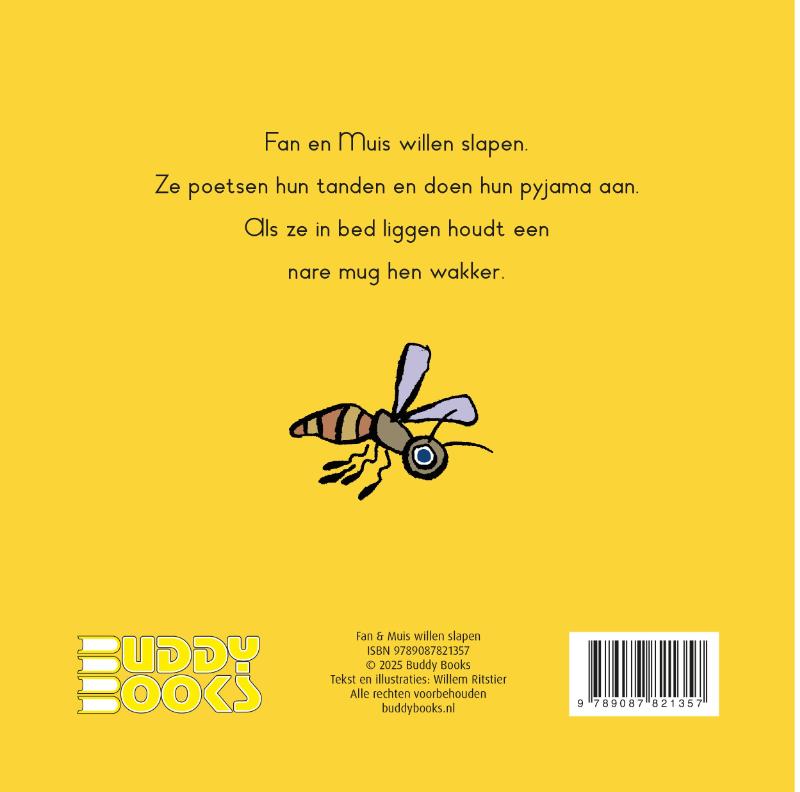 Achterkant van Fan & Muis willen slapen