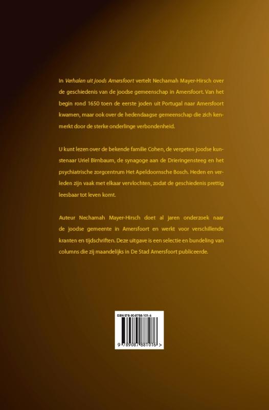 Achterkant van Verhalen uit joods Amersfoort