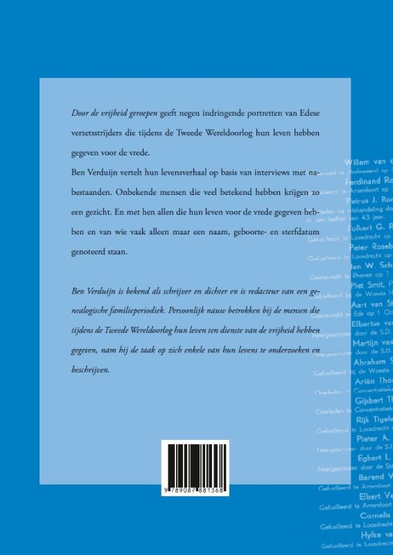 Achterkant van Door de vrijheid geroepen
