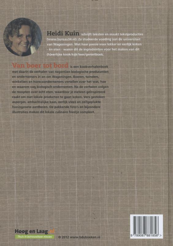 Achterkant van Van boer tot bord