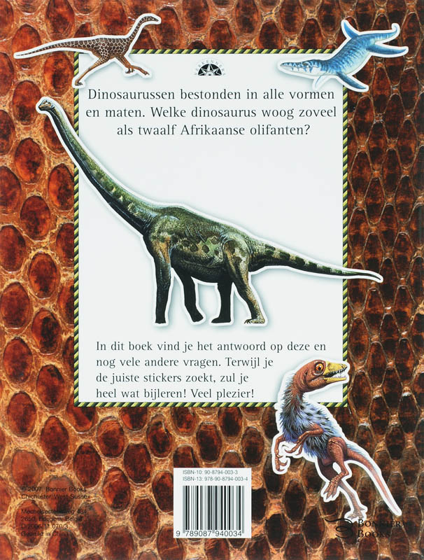 Achterkant van Dinosaurussen, stickerboek