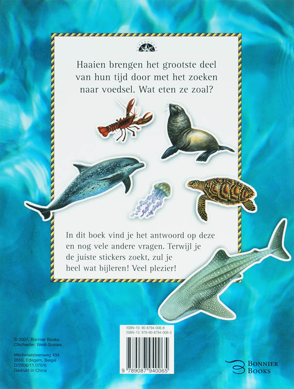 Achterkant van Haaien, stickerboek