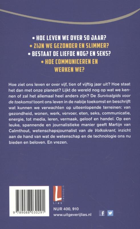 Achterkant van Survivalgids voor de toekomst