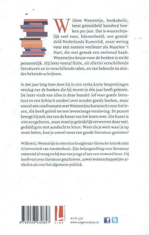 Achterkant van Een jaar lang lezen