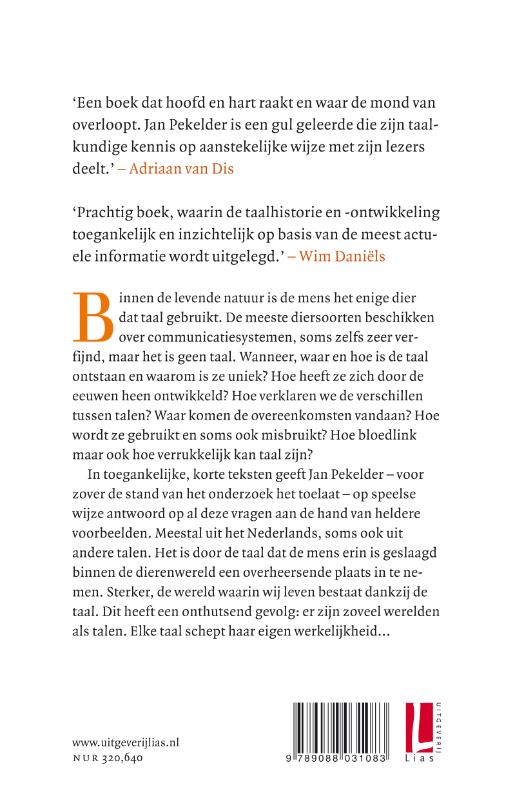 Achterkant van Het taaldier mens