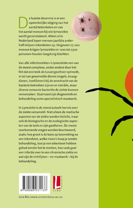 Achterkant van Lymeziekte