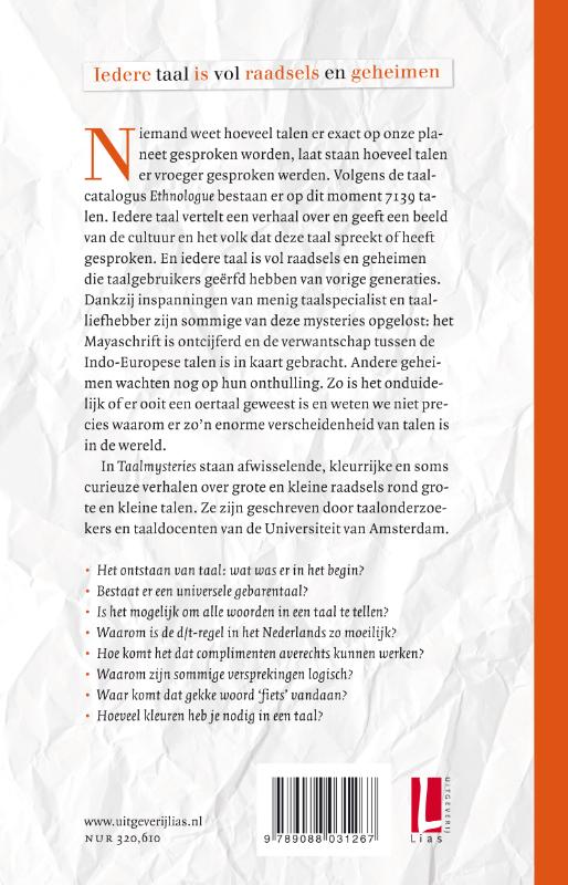 Achterkant van Taalmysteries